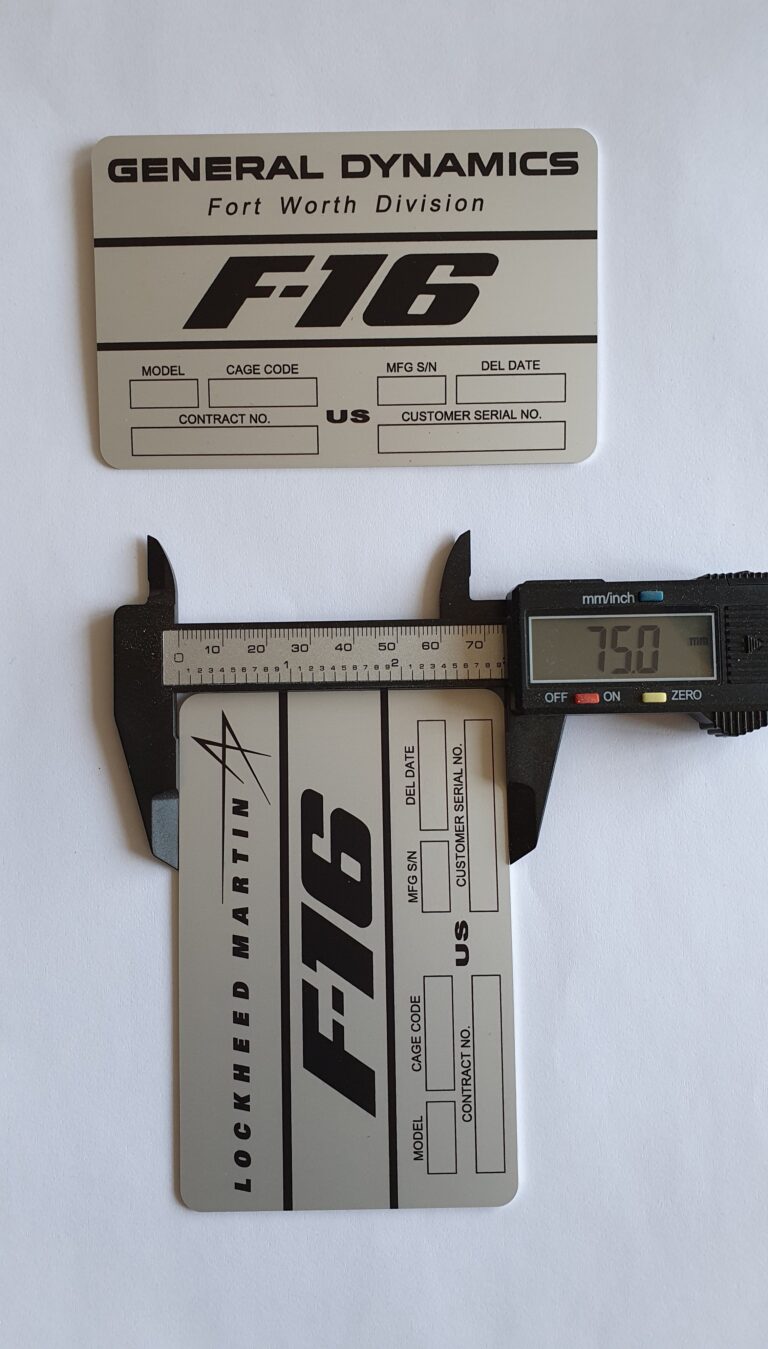 F16 Data Plate JSFsim Innovative Technology for Home Simulation